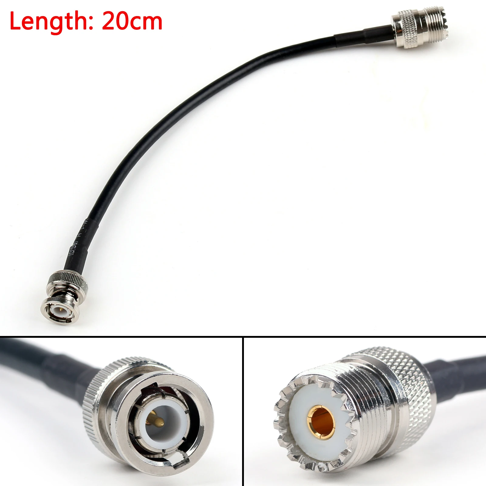 Artudatech 20 см 50 RG58 кабель BNC штекер для SO239 UHF Женский Джек Прямой свиной хвост 8in 20in |