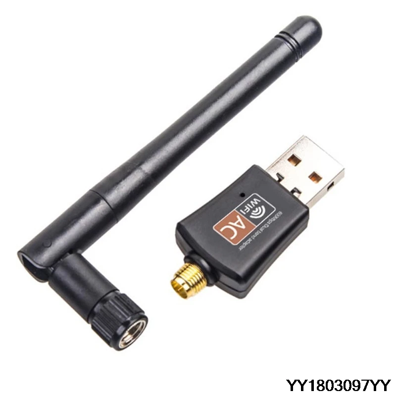 Wifi адаптер USB Двухдиапазонный 600 Мбит/с 5 8 Г/2 4 ГГц LAN антенна ключ для Win 7 10 Mac Vista