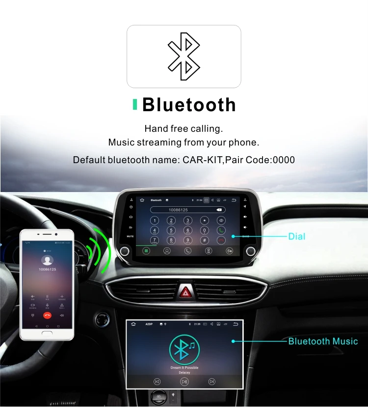 Dinpei " Android 9,0 автомобильный Радио мультимедийный плеер для hyundai Santa Fe santafe автомобильный Радио gps навигация mp5 wifi
