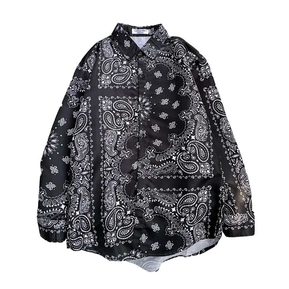

Autumn Men's Printed Shirt plaid Retro men's Shirt clothes long sleeves 2021