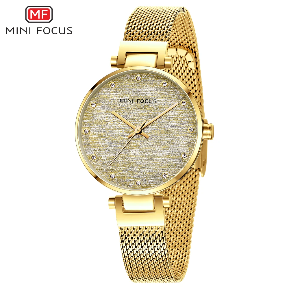 Мини фокус женские часы с кристаллами браслет кварцевые наручные топ роскошные
