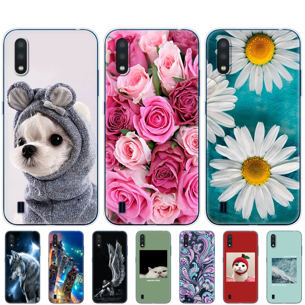 Чехол для Samsung A01 мягкий силиконовый чехол накладка прозрачный телефона Galaxy GalaxyA01
