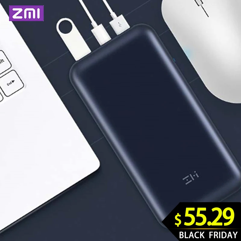ZMI power Bank 20000 мАч 15000mAhUSB-C PD 2,0 внешний аккумулятор Портативная зарядка 3,0 type-C зарядное устройство для Macbook