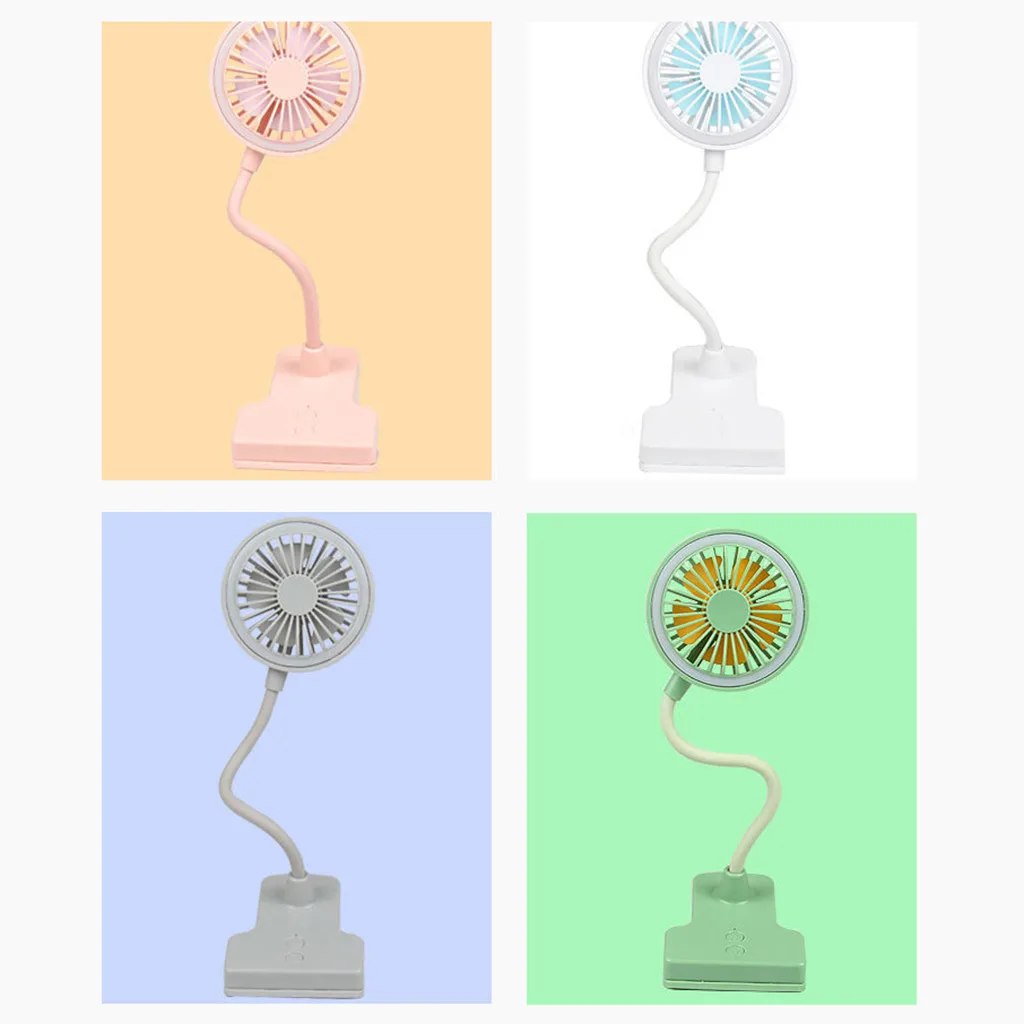 

Creative USB Fan Desktop Charging Night Light Multifunction Portable Mini Fan Can bend adjustable Student fan light ABS+pc new58