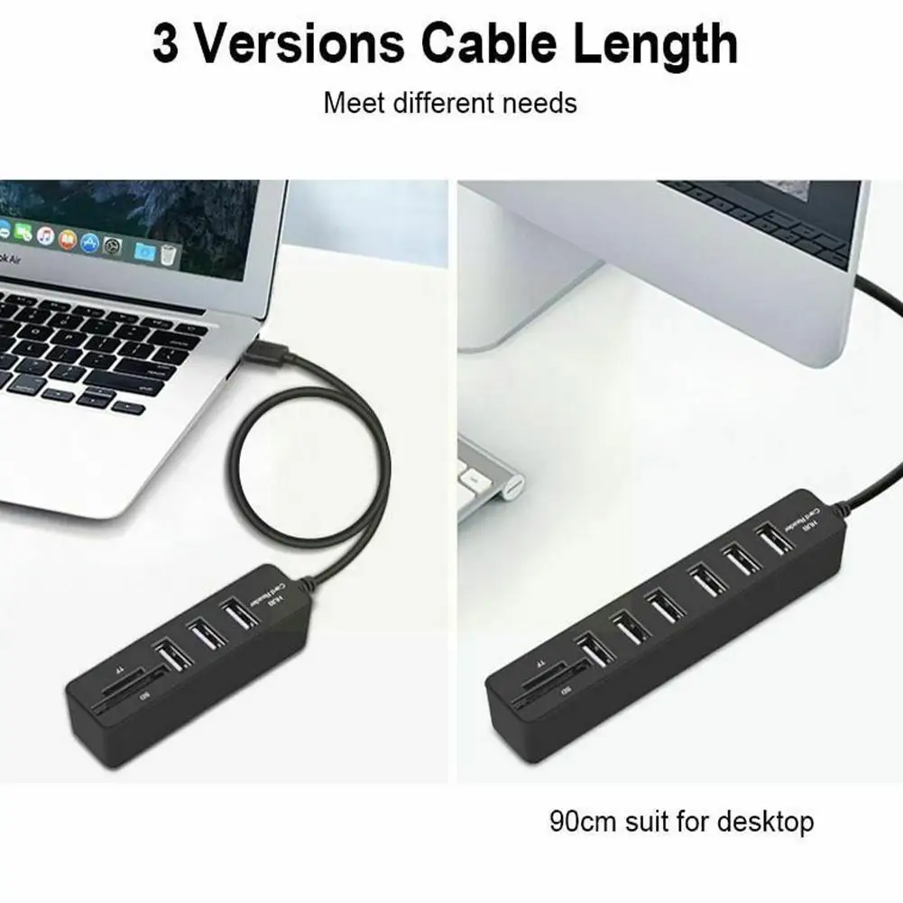 

Usb-хаб Combo 6 портов 2,0 Micro Card Reader SD/TF High All Splitter для ПК One компьютера Hub Multi Speed USB In Combo Access P9D3