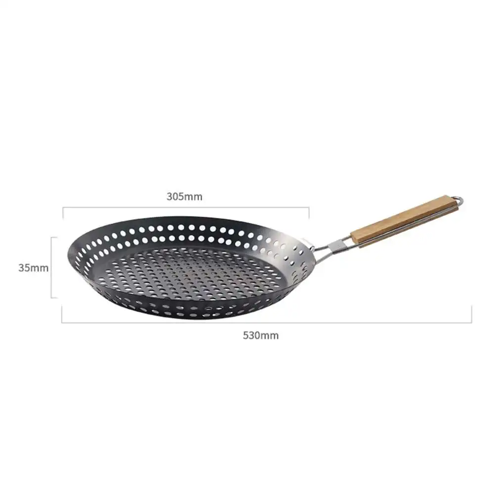 

Durable Folding Round Barbecue Tray Ovenware Picnic BBQ Non-stick Saving Space