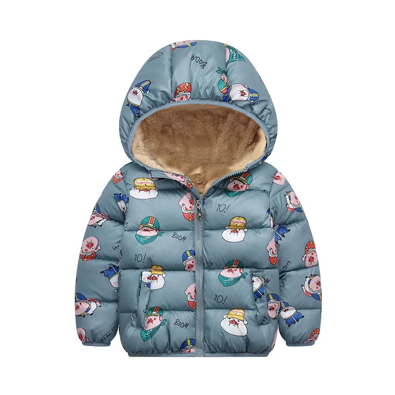 Куртка для маленьких мальчиков зимние плотные пальто теплая шерстяная Верхняя