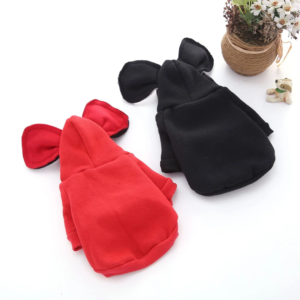 Плащ с ушками медведя одежда для собак пальто собаки щенка Рождественский