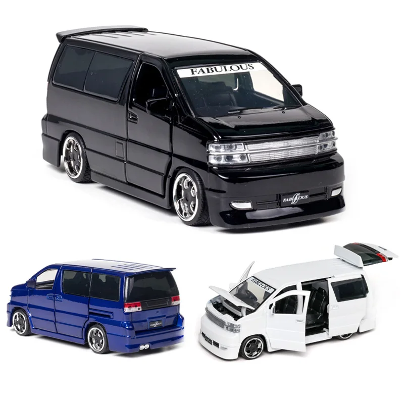1:32 Nissan Elgrand модель автомобиля сплав автомобиль литая игрушка звук и светильник
