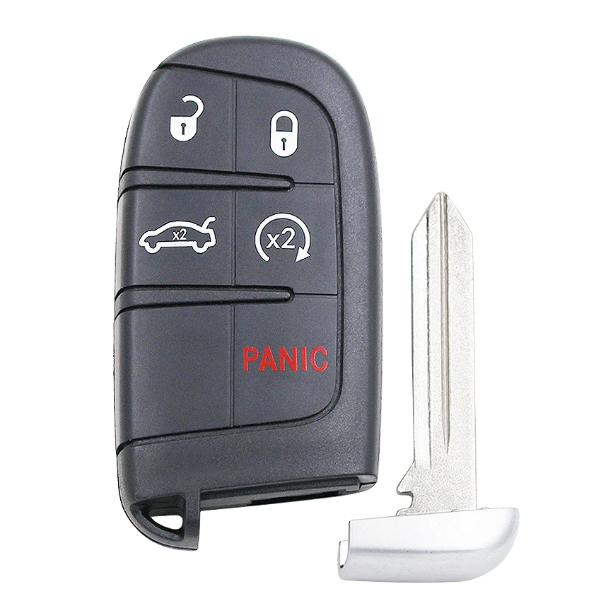 4 + 1/5 кнопки дистанционный смарт ключ брелок для Dodge Jeep Chrysler 433 МГц с ID46 7953A чип Uncut