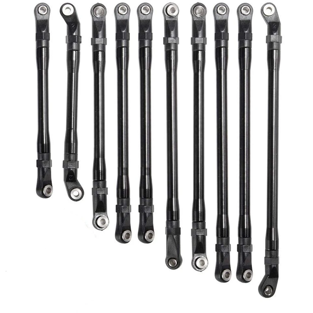 

10PCS/Set Aluminum Rod Link Linkage for Axial SCX10 II 90046 90047 1/10 RC Crawler B