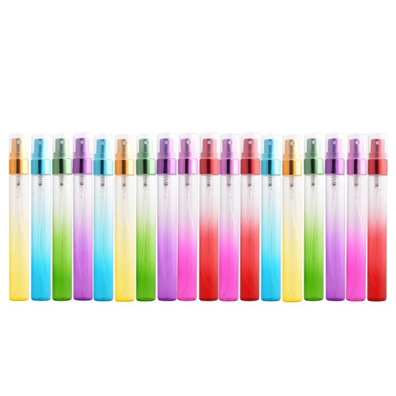 

X7JA 18Pcs Mini Perfume Spray Bottles 10ml Portable Travel Mister Refillable Empty Container Atomizer for Cleaning Travel Oils