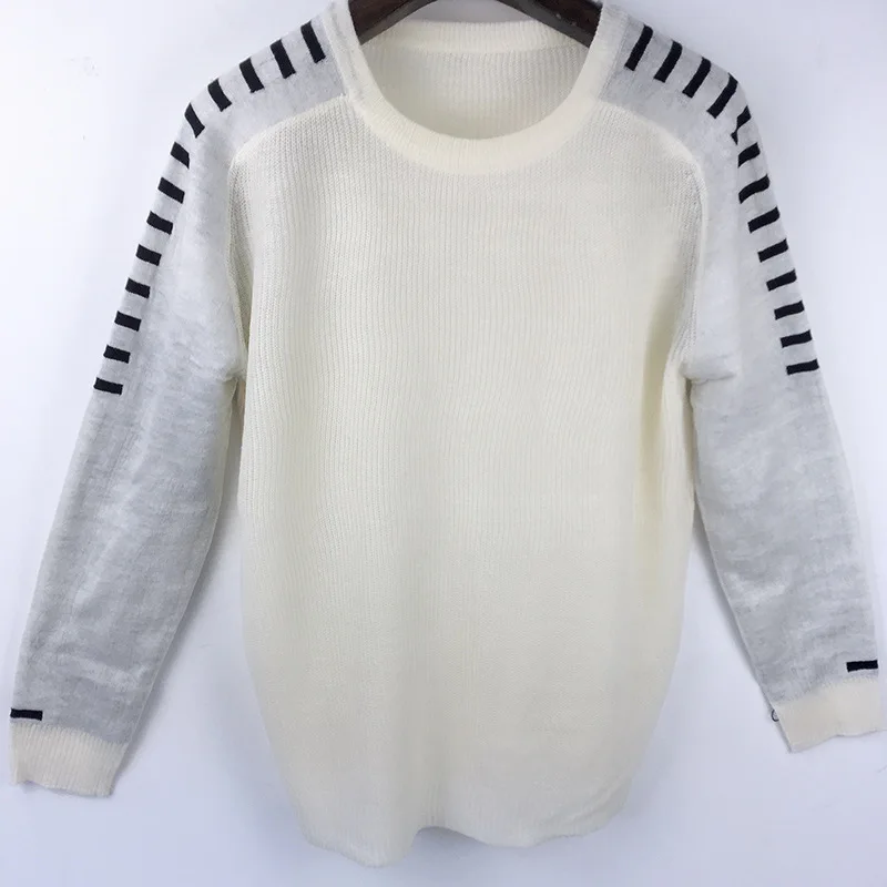 Мужской свитер в европейском и американском стиле приталенный с длинными