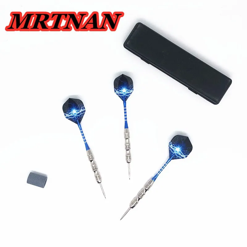 

Hot sale 3 pieces/set of 22g high-quality professional steel tip darts with special dart grindstone and dart storage box
