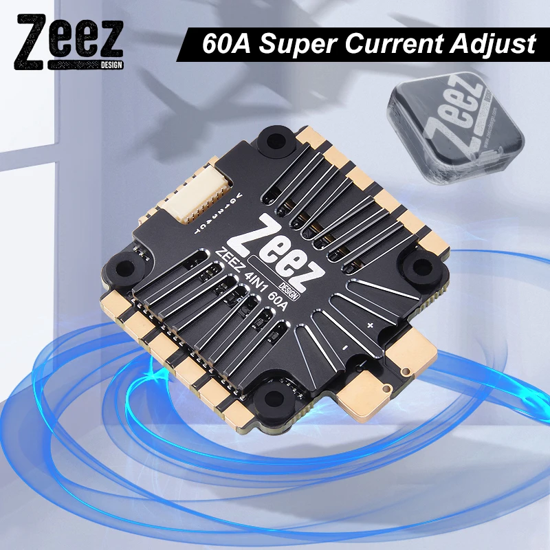

New style IN STOCK ZEEZ ESC 4in1 60A Built-in 35V 470uF Low ESR Capacitor for FPV RC Racing Drone parts