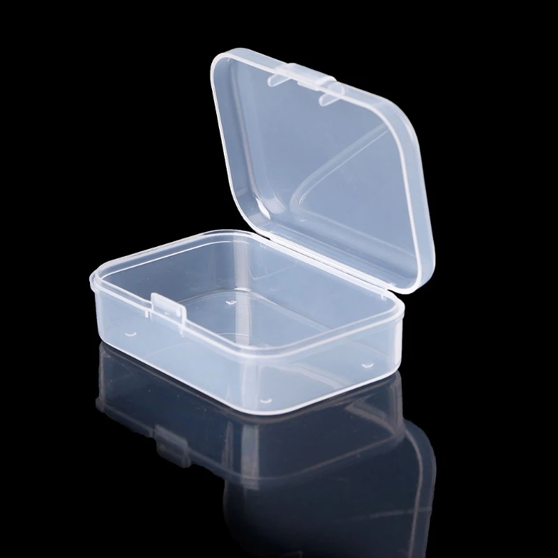 

Rectangular Plastic Clear Transparent Storage Box Collection Container Organizer F1CC