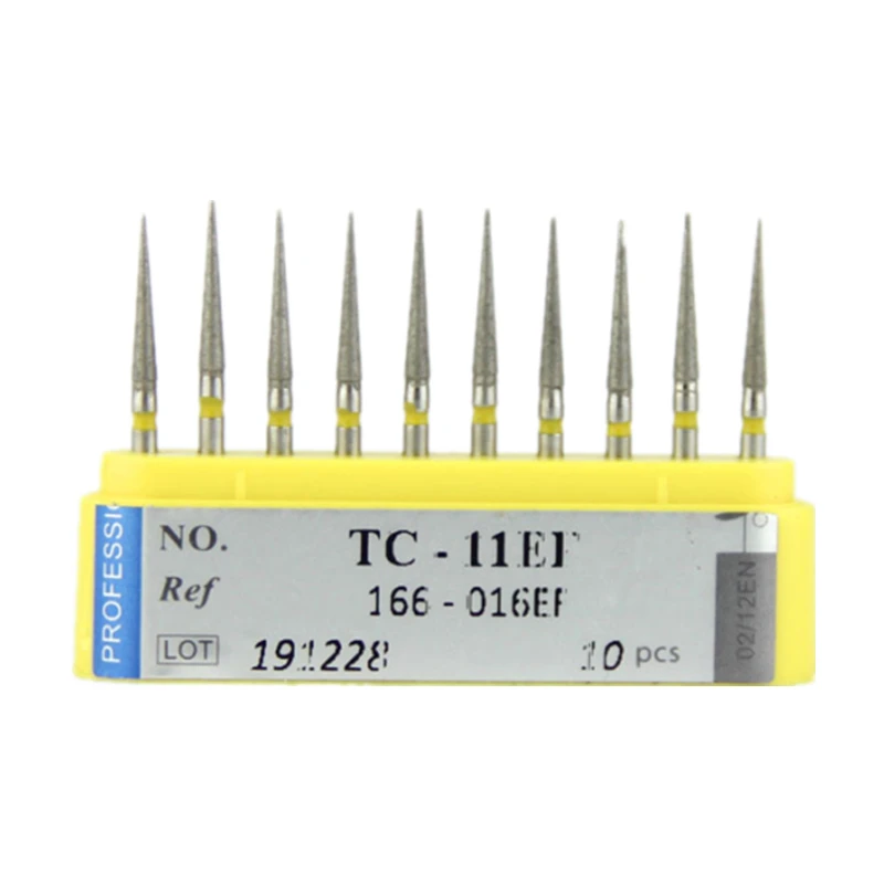

10 штук в штучной упаковке Diamond Bit 166-016EF (TC-11EF) рукоятка в форме сверхтонкой 1,6 мм FG Dental Diamond Burs