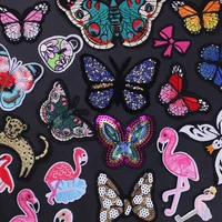 butterfly embroidered patches for clothing thermoadhesive badges patch thermal stickers for fabric clothes appliques for childen