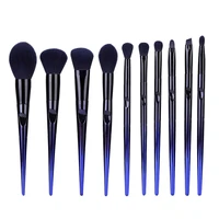 hmg blue charm series makeup brush set with storage bag 10 pcs foundation powder eyeshadow cosmetic brush soft hair makeup tool