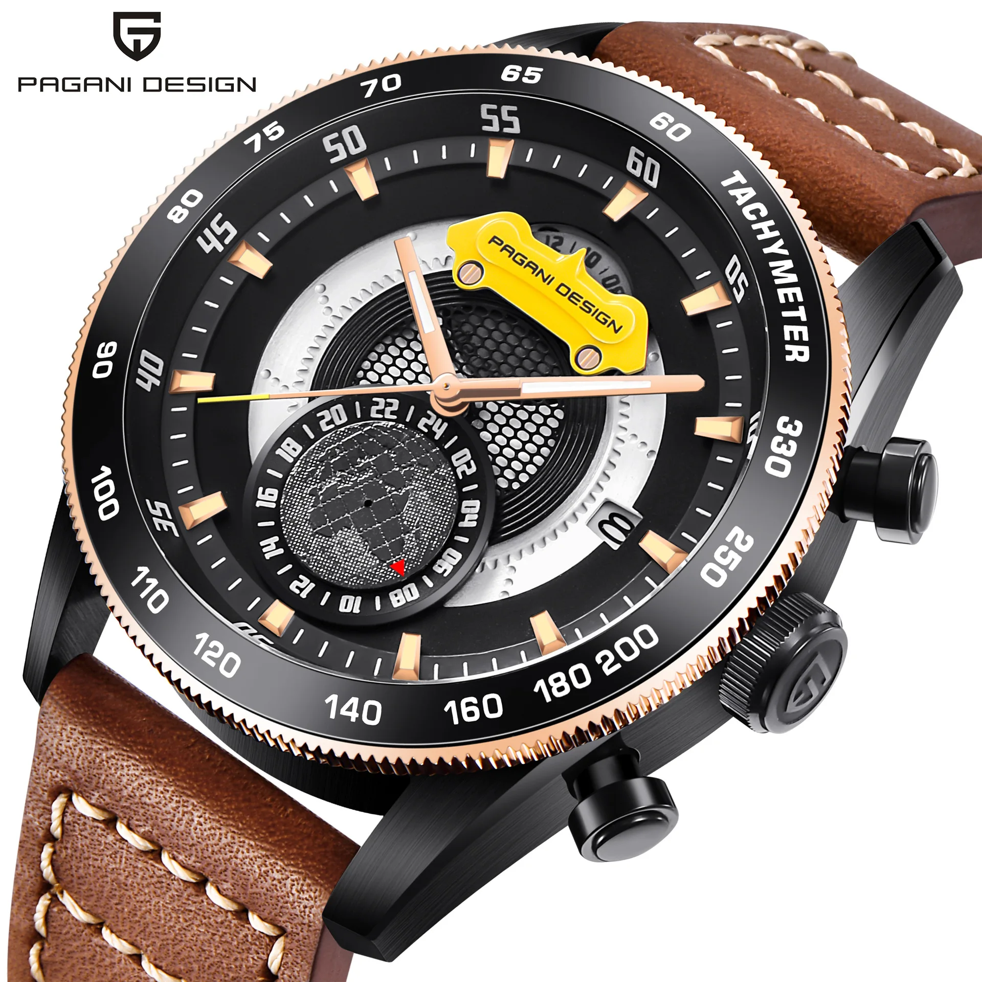 

PAGANI Design Men Watches Luxury Japan MIYOTA Quartz Movement Men's Watch Waterproof Sport Leather Chronograph Wristwatches Male
