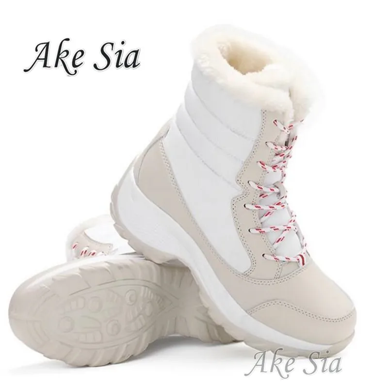 Женские сапоги для снежной погоды теплые осенне зимние на платформе до середины