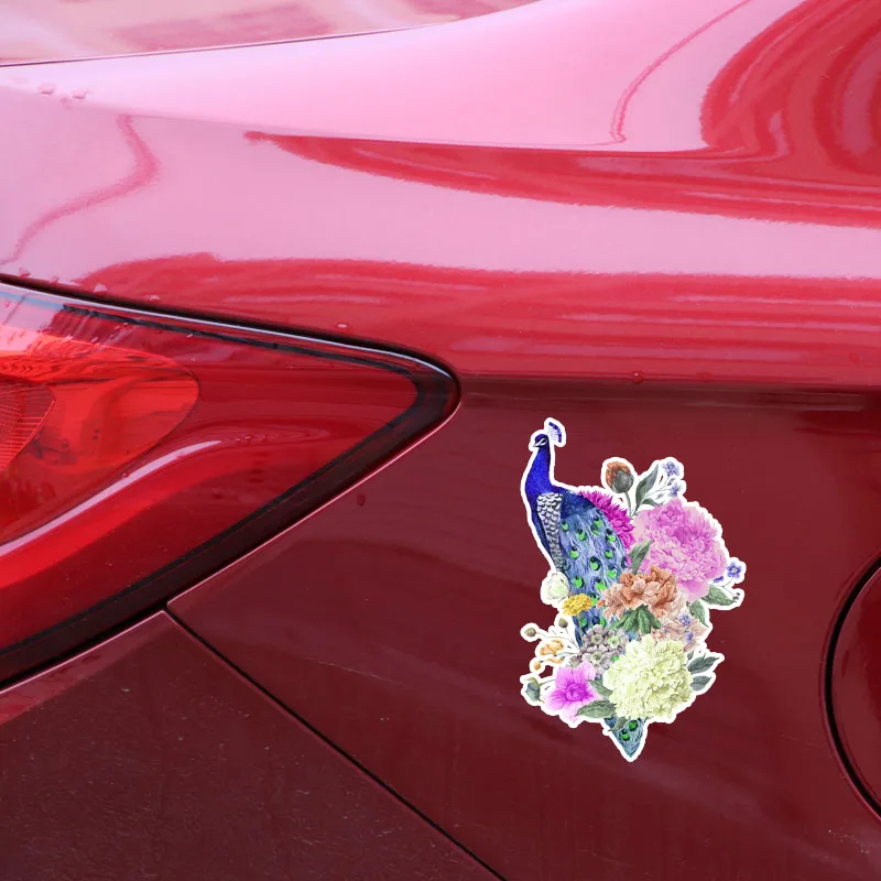 Aliauto Car Stickers Unique Stylish Peacock Bird Auto Decoration Vinyl Decal for Skoda Hyundai Peugeot Harman Kardon 11cm*16cm | Автомобили