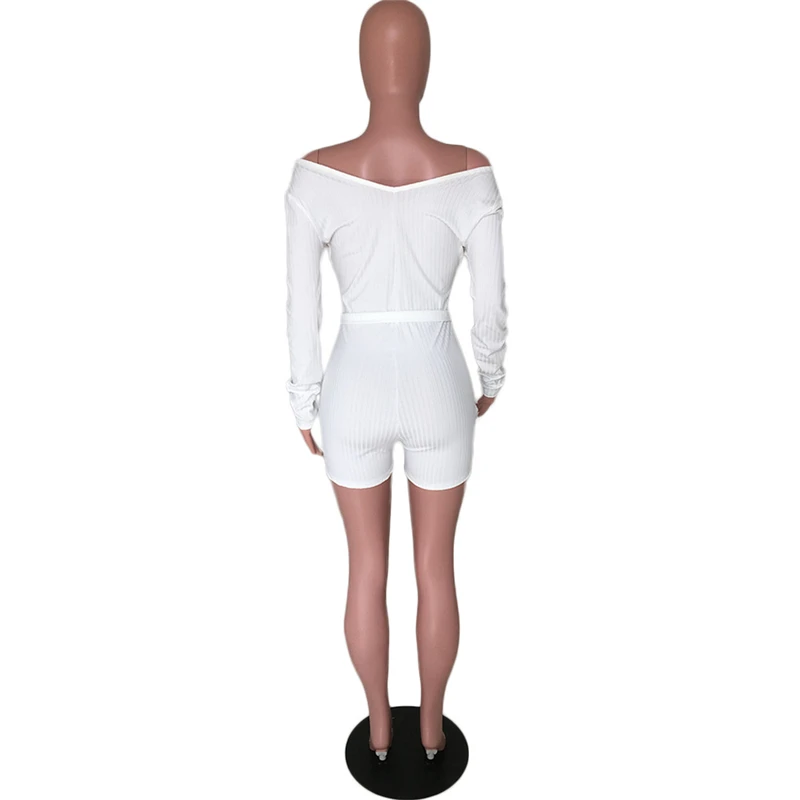 Adogirl сексуальный женский комбинезон с открытыми плечами V образным вырезом и