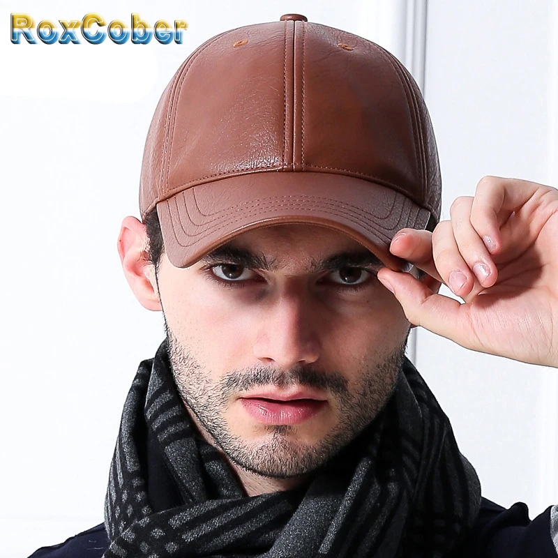 Мужская бейсболка из искусственной кожи RoxCober модная кепка шляпа бренда Bone casquette