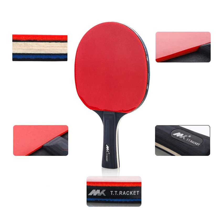 Ракетка для настольного тенниса 2 шт./лот ракетка пинг-понга с короткой ручкой