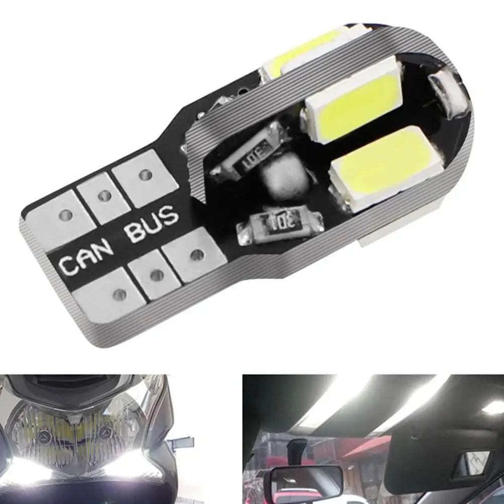 1 шт. T10 теплый белый светодиод 5730 8SMD Canbus безотказный индикатор освещения салона