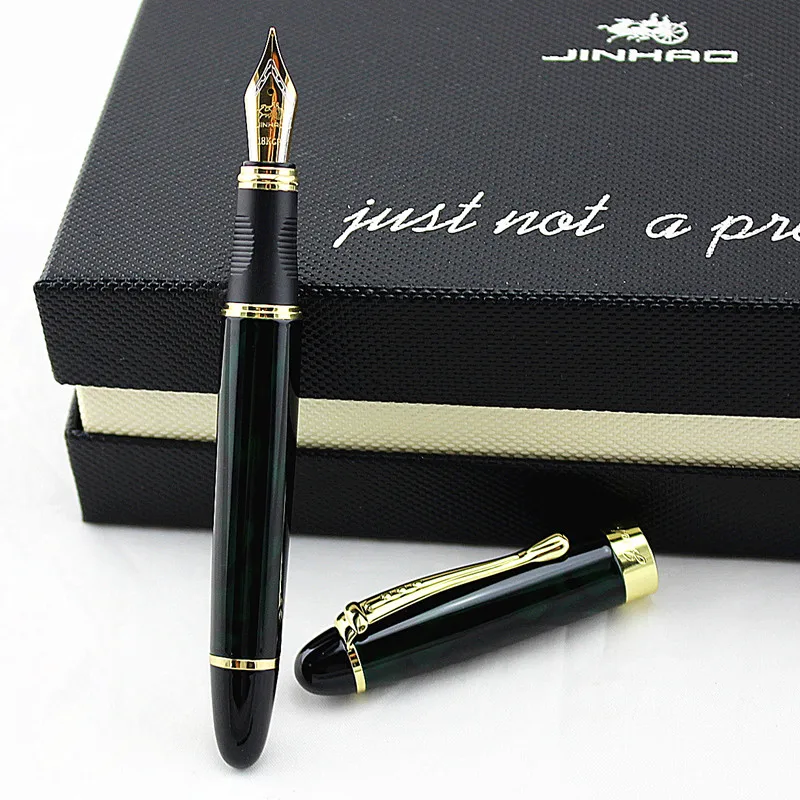 Высокое качество Iraurita перьевая ручка Роскошный Jinhao 450 полностью металлические золотые ручки с зажимом канцелярские принадлежности для офиса и школы
