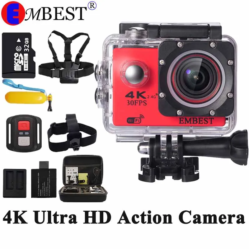 EMBEST EM60/EM60R экшн камера 4K Wifi Ultra HD 2 0 дюймов ЖК 170D 30 м водонепроницаемый с пультом
