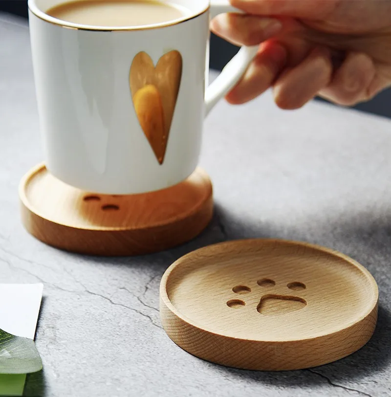 1 шт. подставка под кружку деревянная круглые столы деревянные подставки напитки