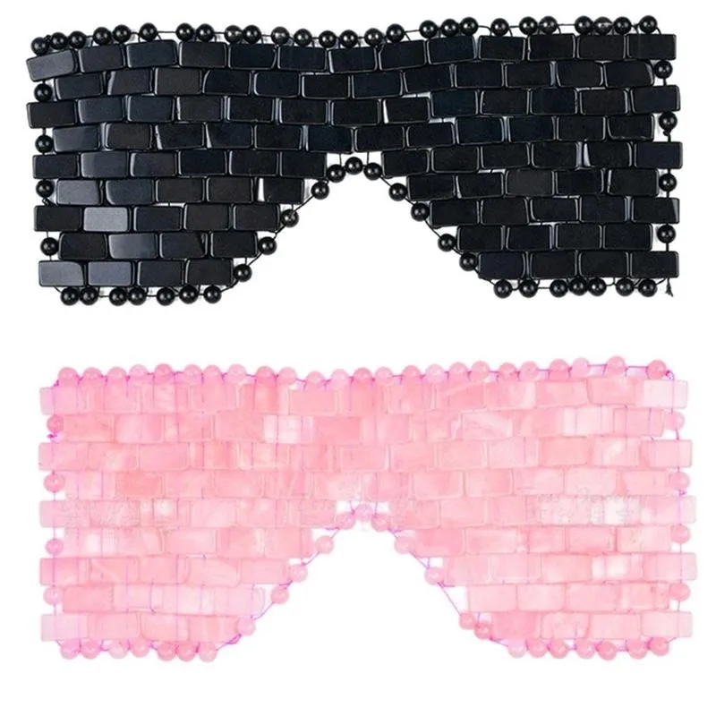 Нефритовый глаз розовый кварц натуральная маска массажер для лица холодное