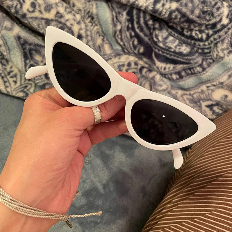 

New Cute Sun Glasses PC Personalized UV400 Colorful PC Frame Cat Eye Glasses European and American Trend Eyeglasses Gafas