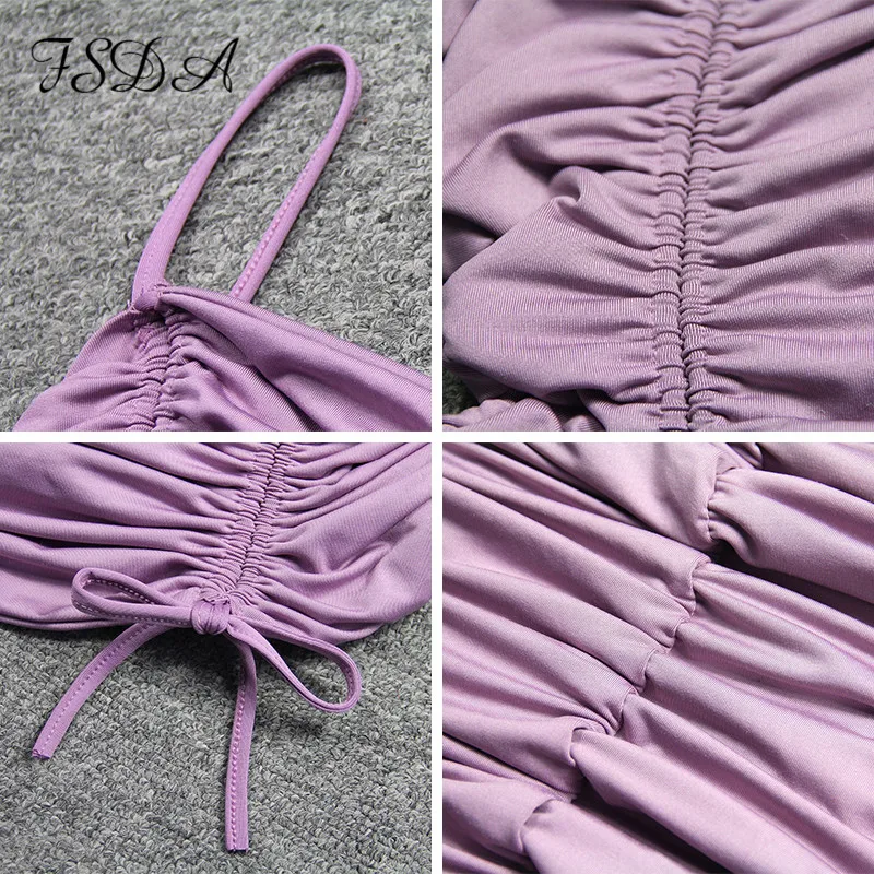 Летнее Бандажное пикантное платье FSDA облегающее женское белое на