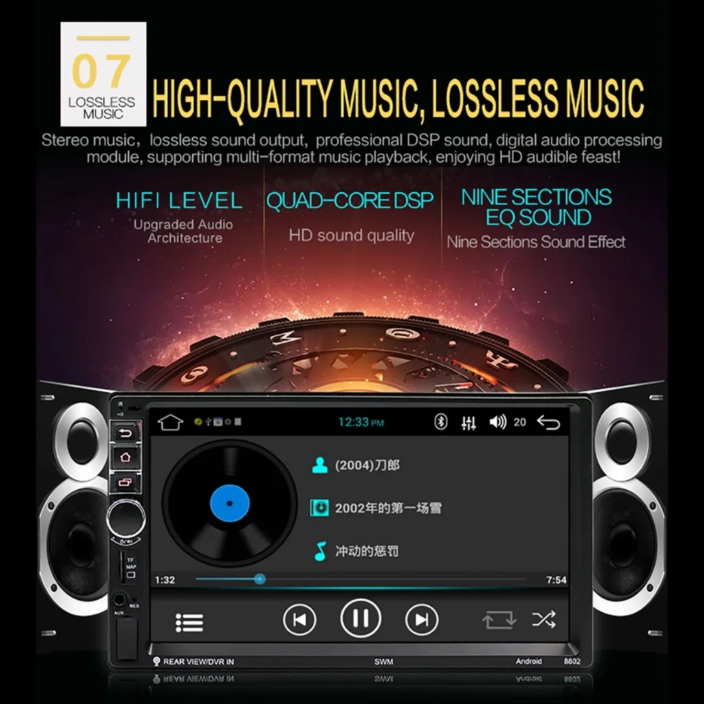В продаже Многофункциональный Swm-8802 7 дюймовый Hd Автомобильный плеер Android Системы Wi-Fi Bt мультимедиа автомобильный Fm стерео Gps Mtk с четырёхъядерным процессором# P20