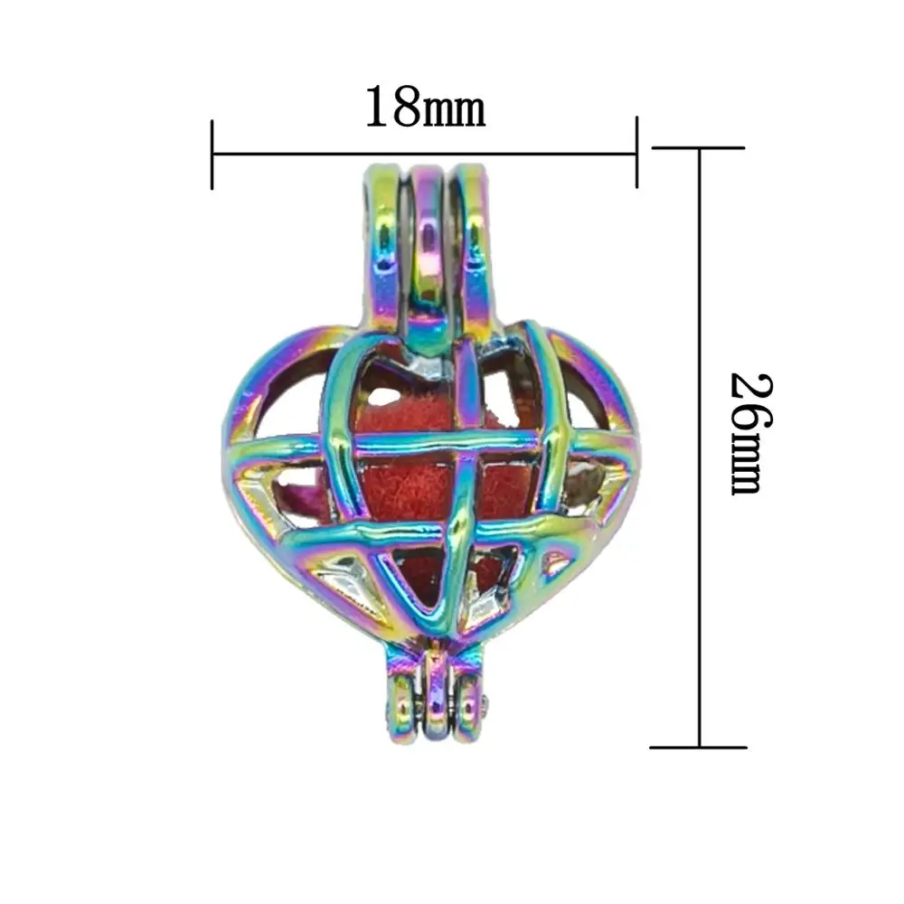 5 шт. цветная клетчатая жемчужная подвеска в форме клеток диффузор эфирного масла