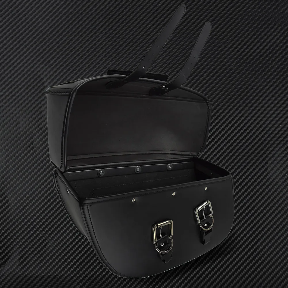 Мотоциклетная седельная сумка кожаная водонепроницаемая для багажа черная Harley