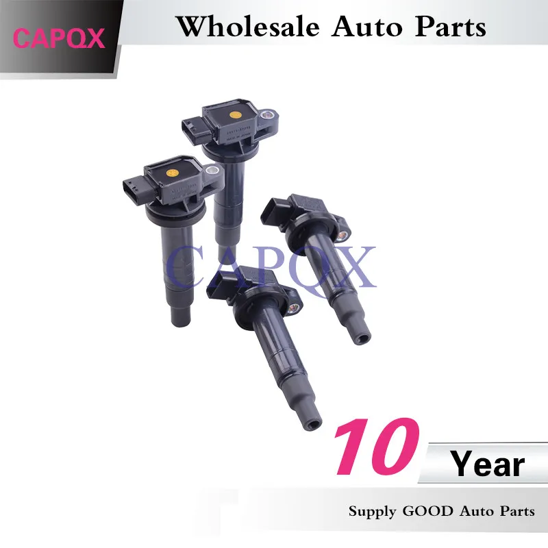 Катушка зажигания CAPQX 4 шт. OEM:90919 02239 90919 02262 для Celica Corolla Matrix MR2 AXIO AYGO RAV4 RUNX YARIS 1999 2010|coil
