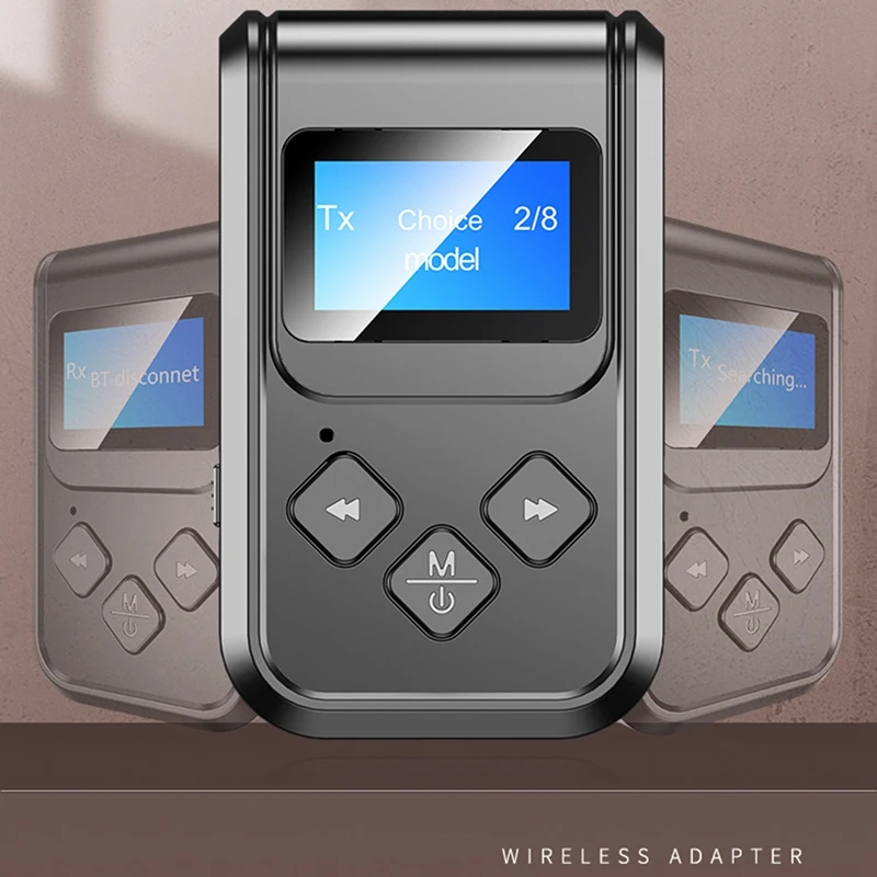 Bluetooth 5 0 приемник передатчик ЖК дисплей Наушники Стерео ТВ ПК автомобиля o