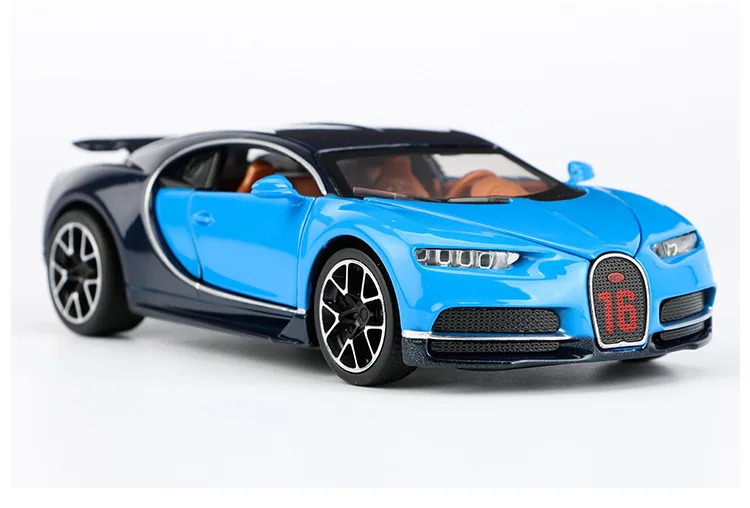 3225A 1:32 Масштаб Bugat Chiron модель спортивного автомобиля литой под давлением звуковой светильник оттягивающая дверная игрушка для детей Горячие транспортные средства подарок колесо