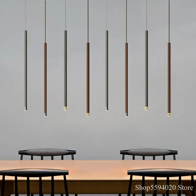 Современная Минималистичная светодиодная люстра длинный подвесной светильник