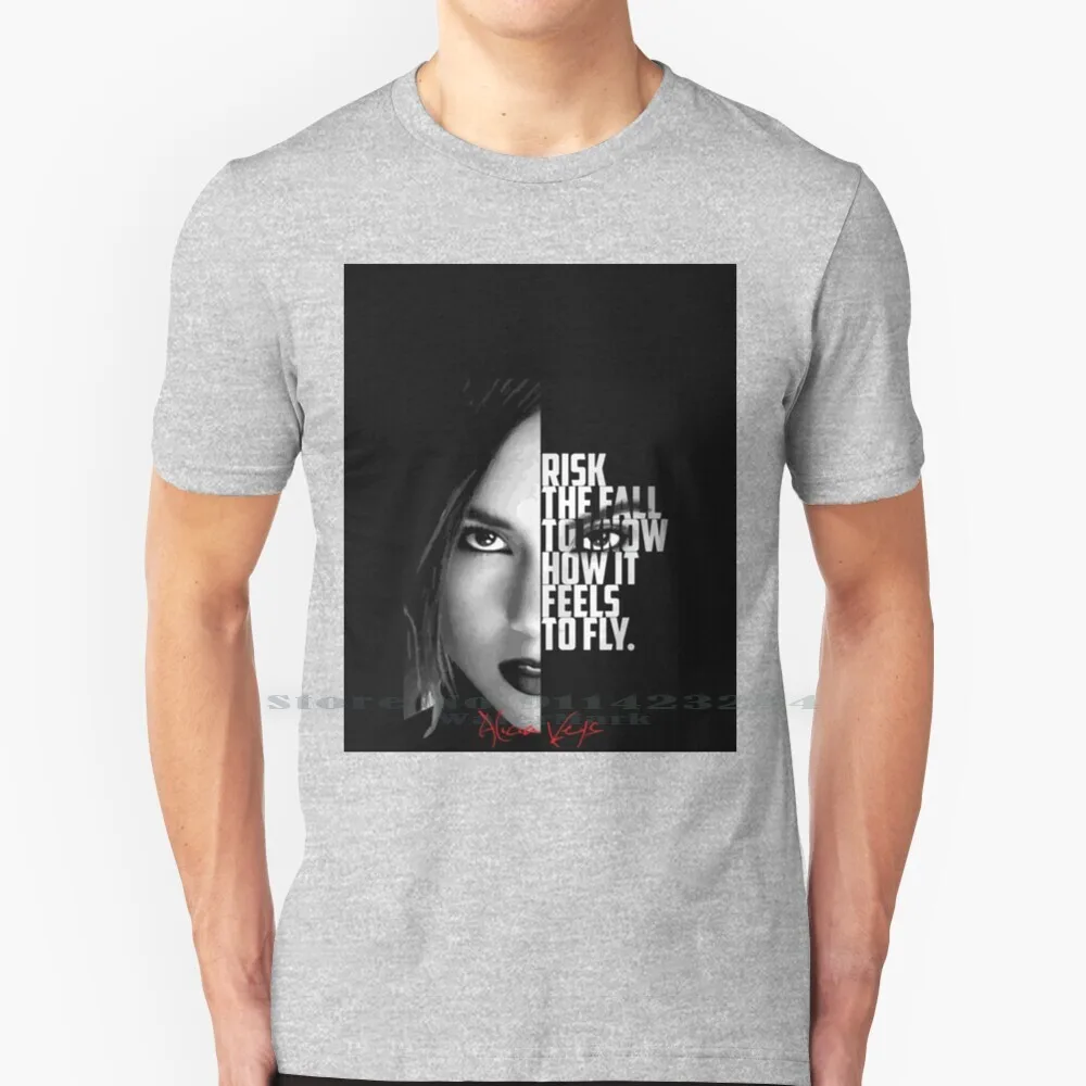 Футболка с цитатой Алисия и ключами 100% чистый хлопок рэп-Рэперы певицы