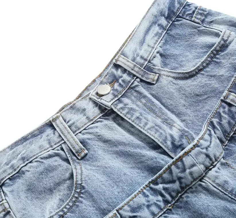 

Fashion Women High-waist Jeans for Women Side Split Jeans Vintage Female Denim Pants 2021 female Denim trousers p2409