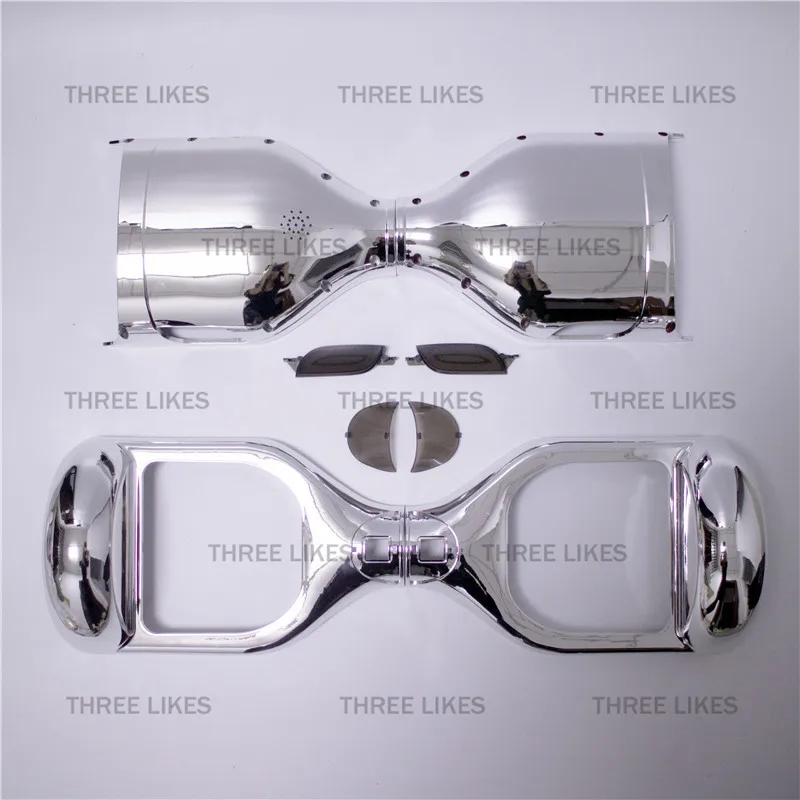 Серебристый Хром 6 5 дюйма гироскутер Сменный Чехол комплект крышек для