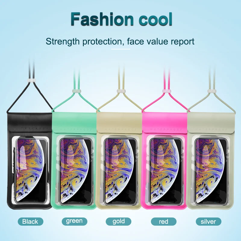 

KUULAA Waterproof Phone Pouch Underwater Phone Bag Case Swimming Diving Phone Case Bag for Xiaomi iPhone Huawei Samsung