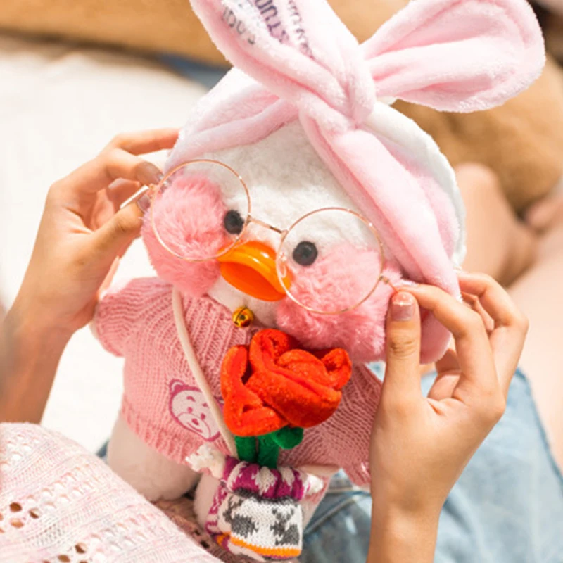 Милые плюшевые куклы-животные 30 см Желтая утка лалалафанана мягкие