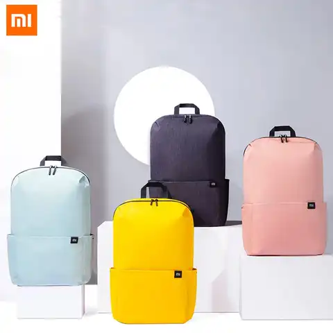 Удобный небольшой рюкзак Xiaomi, сумка для ноутбука 15 л для мужчин и женщин, школьный ранец, дорожная сумка в четырех цветах, оригинал