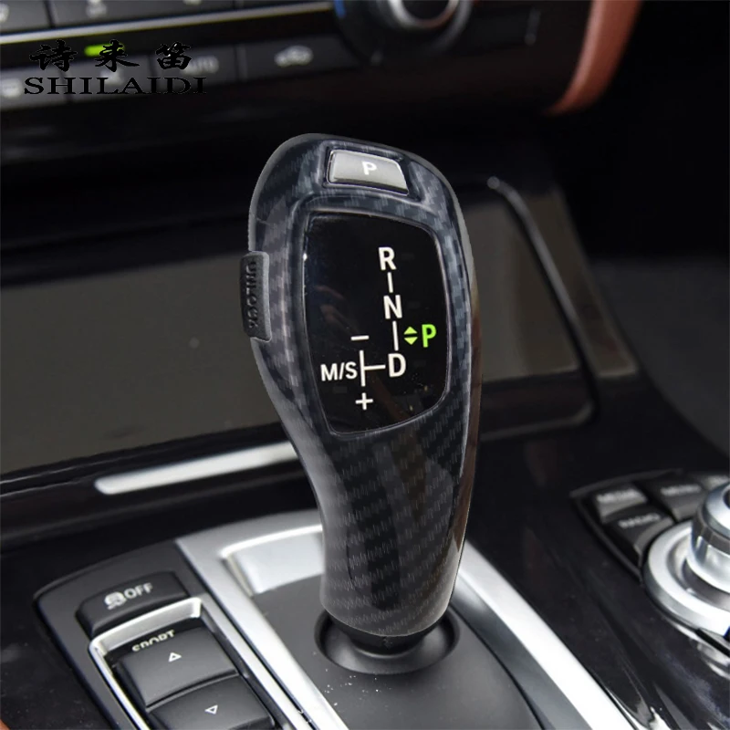 

Car Styling Carbon fiber Gear Shifter Cover Trim Decor Interior Sticker For BMW 1 3 5 Series F20 F30 f10 f32 X3 F25 X4 X5 F15 X6